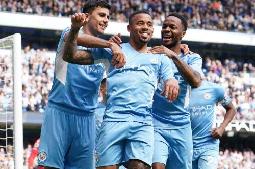 Gabriel Jesus in goalscoring form for Manchester City