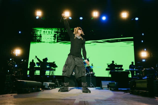 Lil Wayne, backed by the Roots, headlined the 2024 Roots Picnic in Philadelphia - Credit: Elianel Clinton for Rolling Stone