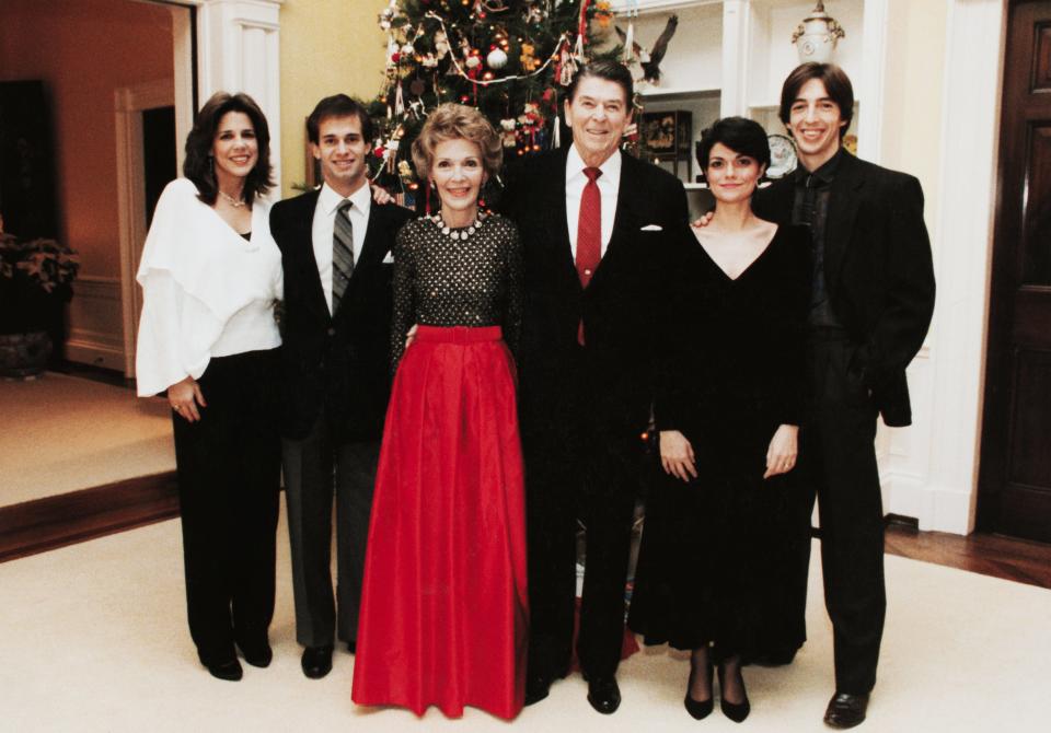 The Regan family on Christmas in 1983.