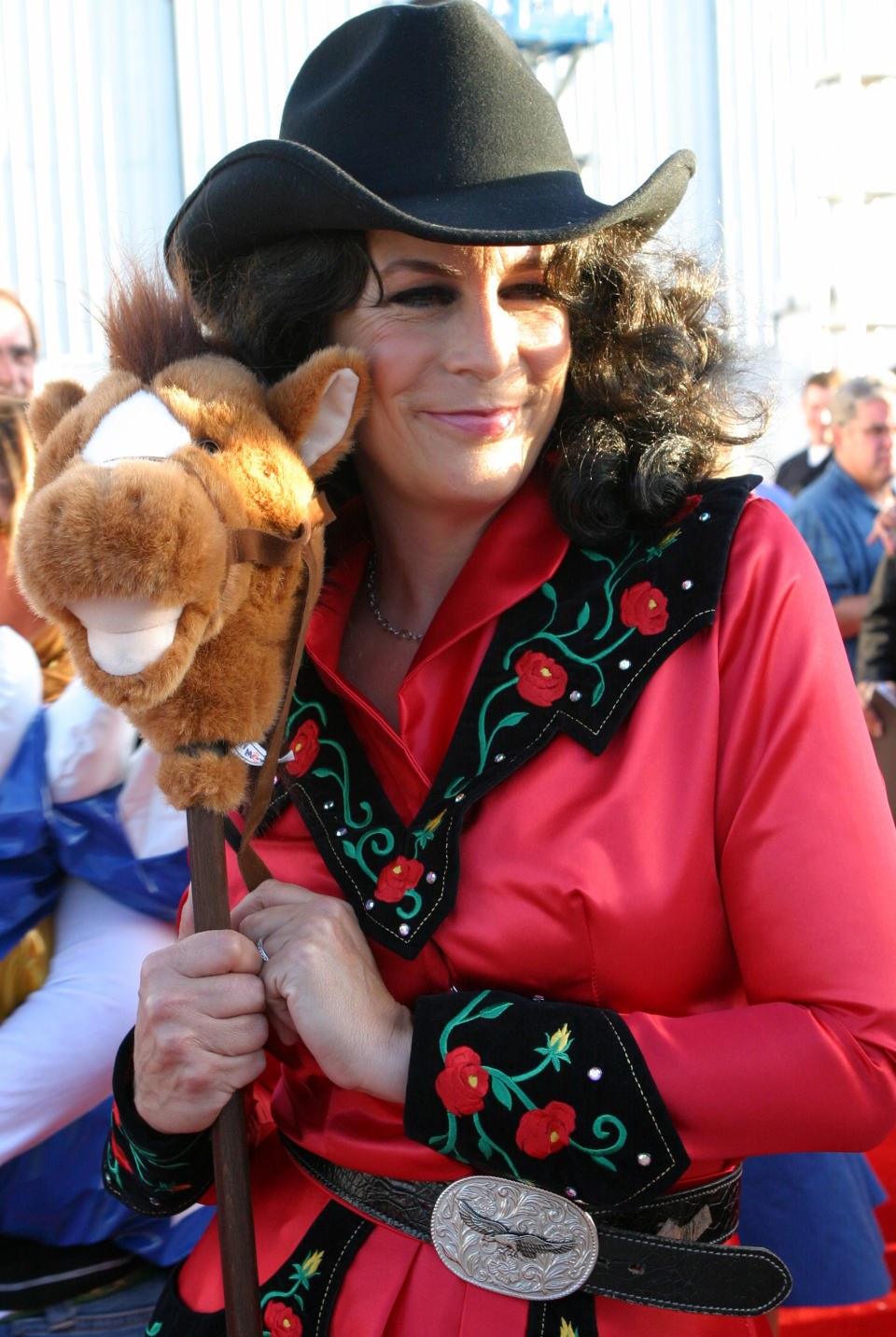 Jamie Lee Curtis as a cowgirl