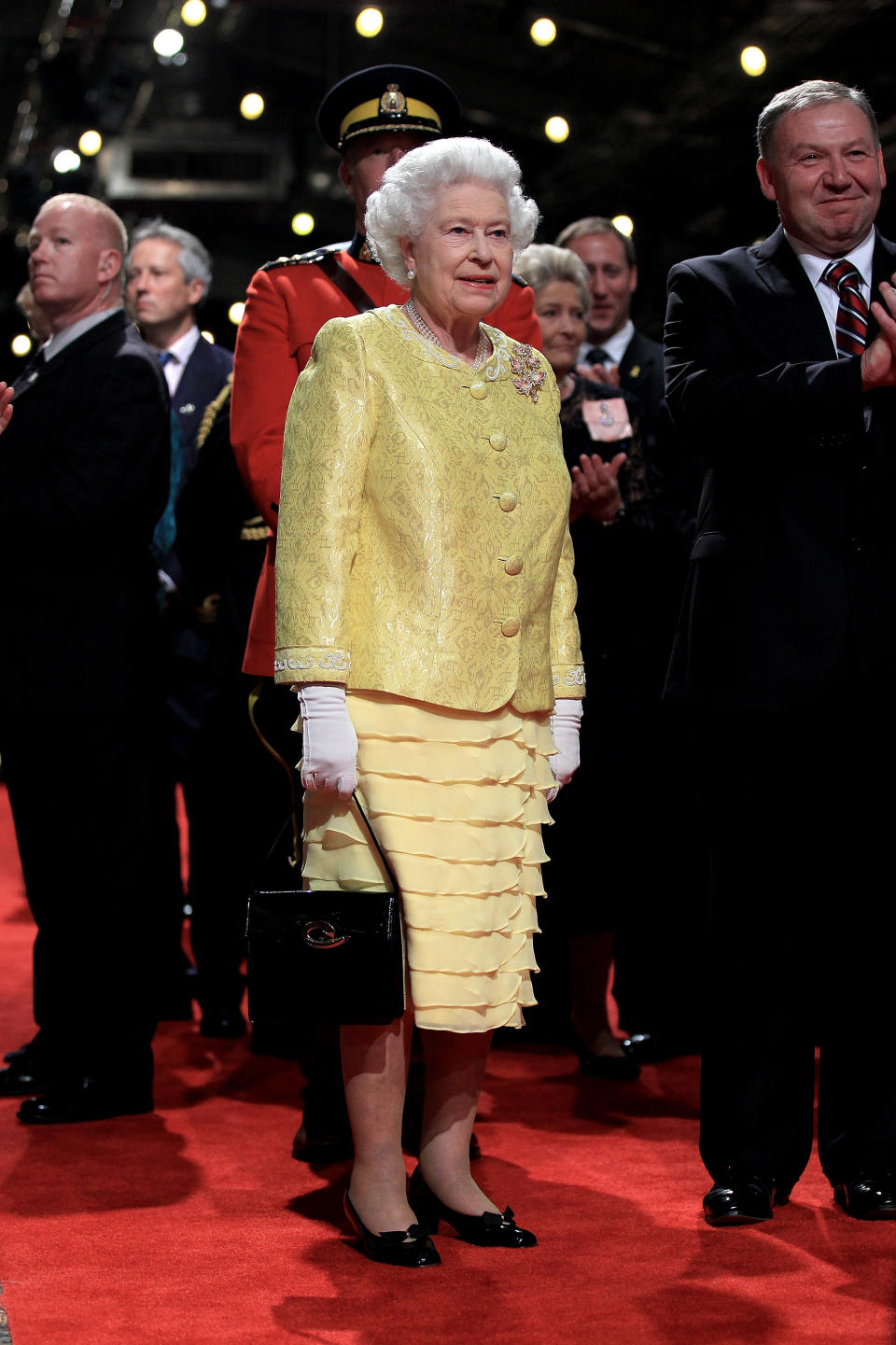 Queen Elizabeth II kicked off her 2010 eight-day tour of Canada in Halifax, where she's pictured here attending a reception for 