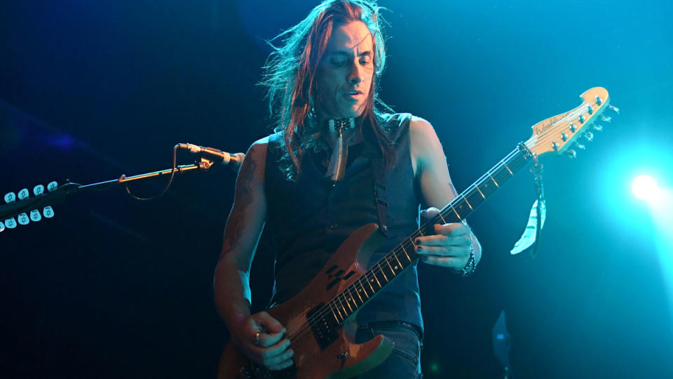  Guitarist Nuno Bettencourt performs during the Generation Axe show at The Joint inside the Hard Rock Hotel & Casino on November 9, 2018 in Las Vegas, Nevada. 