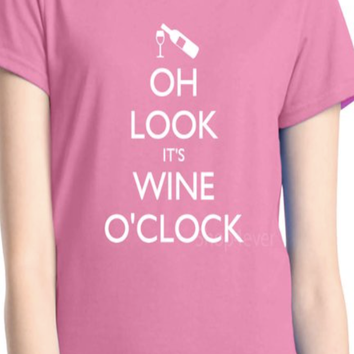 <div><p>"Like, yes, it's good. But we get it. You like wine."</p></div><span> Walmart / Via "wine o'clock" graphic tee, "wine helps me adult" graphic tee</span>