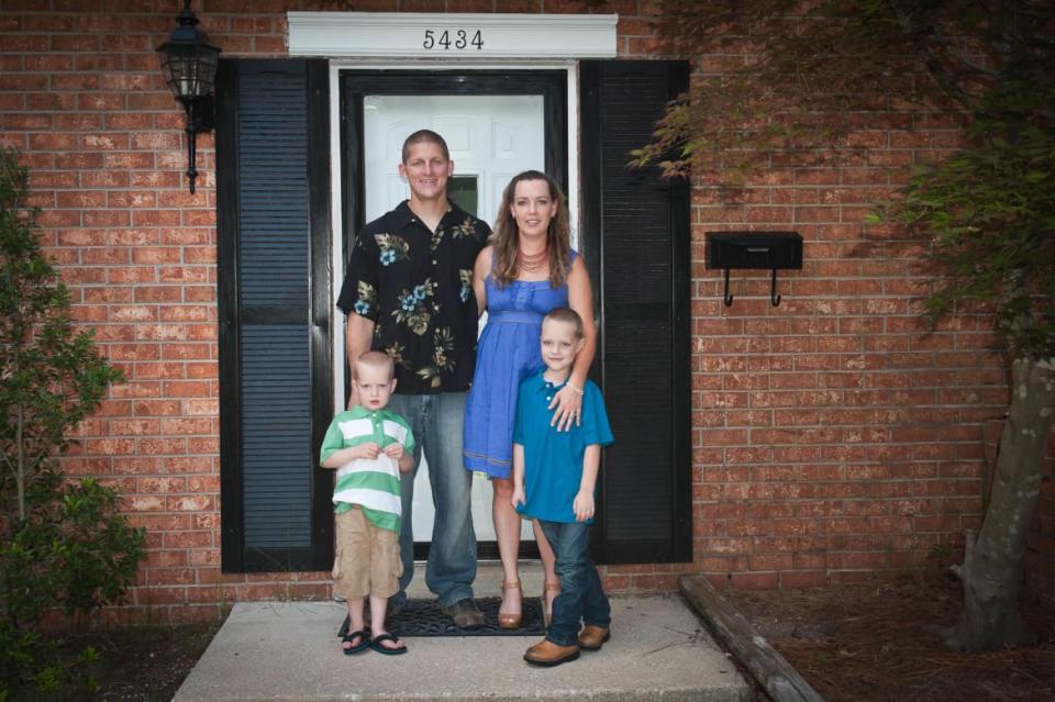 <div class="inline-image__caption"><p>Bryan, Michelle, and their sons outside their home in Fayetteville near Fort Bragg, where Bryan was beginning the SF Q Course.</p></div> <div class="inline-image__credit">Courtesy Karen Black</div>