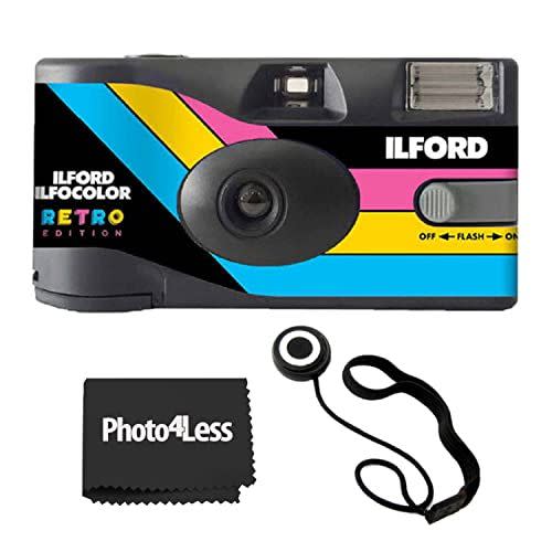 27) Ilford Ilfocolor Rapid Retro Single Use Camera + Lens Cap Holder