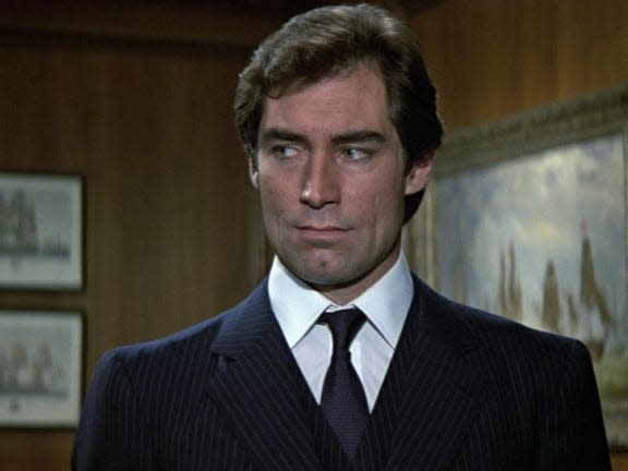 A picture of Timothy Dalton as James Bond.