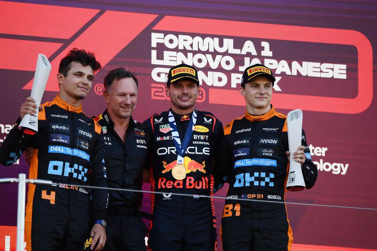 Verstappen, secundado por Lando Norris y Oscar Piastri; MadMax tiene a tiro el campeonato