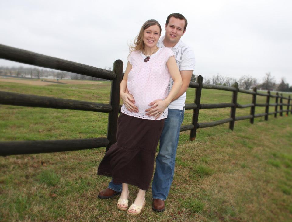 Anna and Josh Duggar pose Friday, April 10, 2009 in Springdale, Ark.