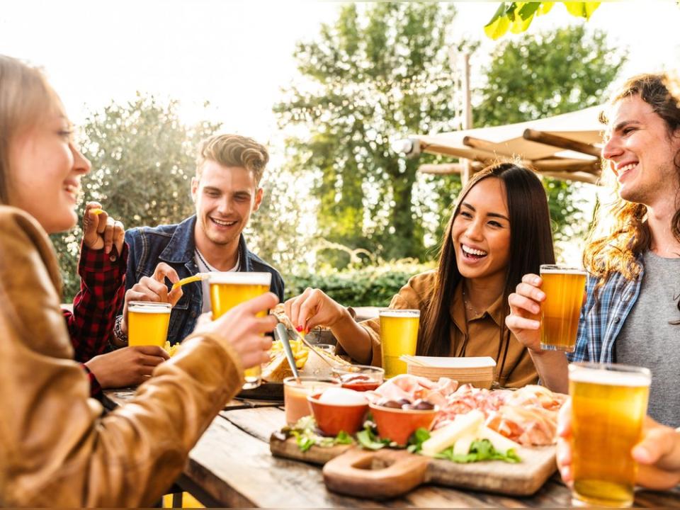 Biergärten stellen einen 