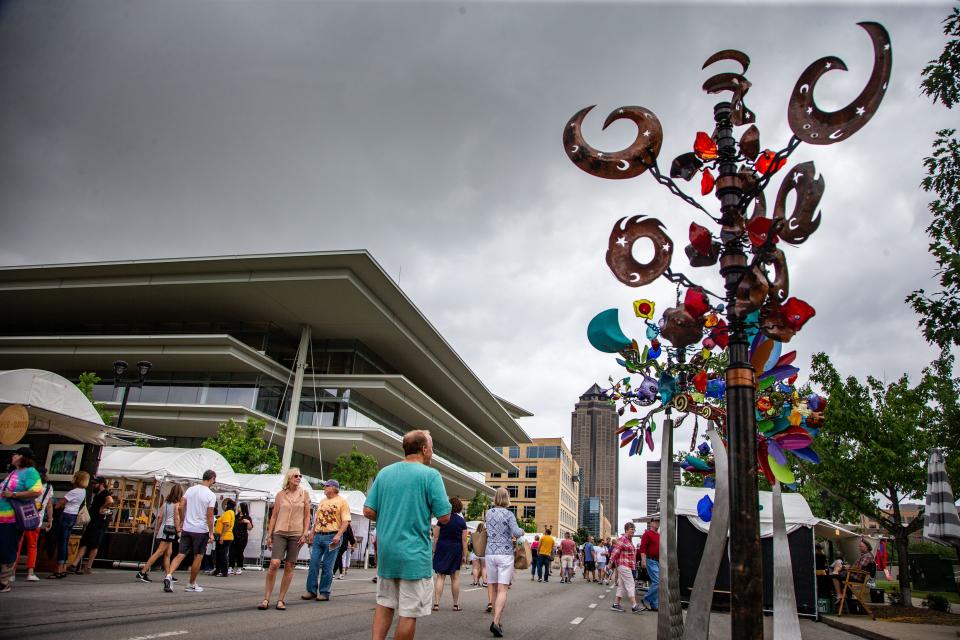 Artists from the United States and Nova Scotia showcased their works at the Des Moines Arts Festival in 2021.