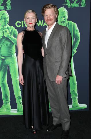 <p>Matt Baron/BEI/Shutterstock</p> Kirsten Dunst and Jesse Plemons at a screening of <em>CIvil War</em> in Los Angeles on April 2, 2024