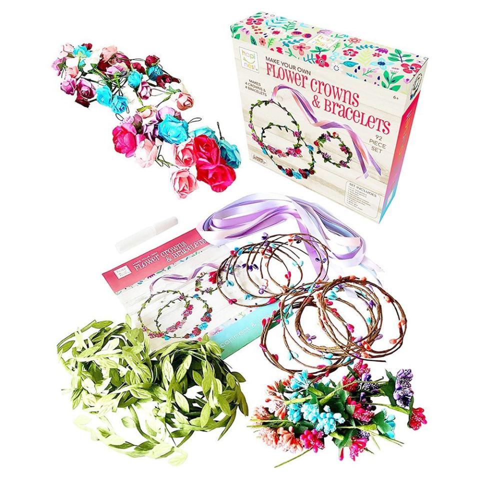 3) Hapinest Make Your Own Flower Crowns and Bracelets Craft Kit