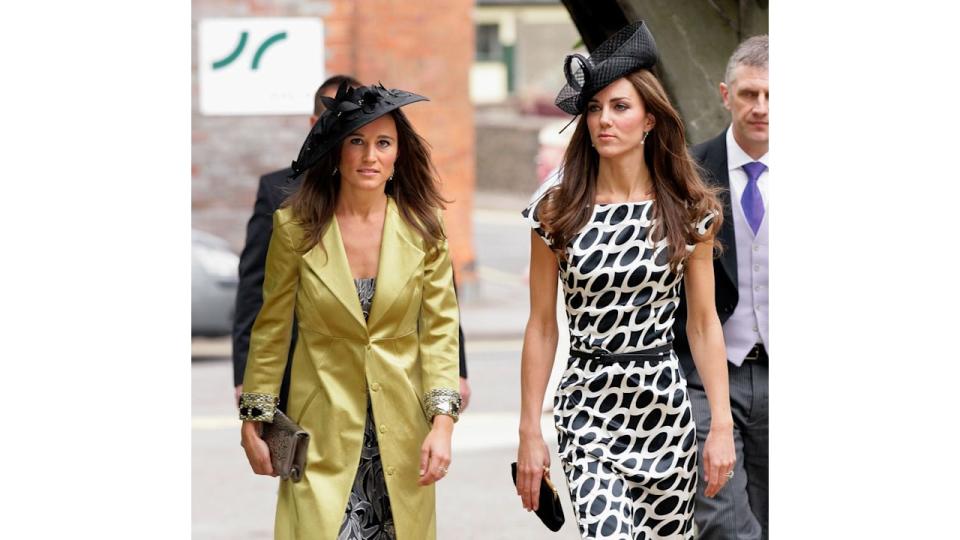 Pippa Middleton walking with Kate Middleton