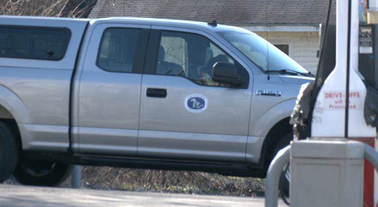 A Michigan Department of Agriculture and Rural Development truck on scene in Ovid investigating gasoline quality concerns. (WLNS)