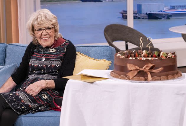 Iris was presented with an enormous chocolate cake after her This Morning interview (Photo: Ken McKay/ITV/Shutterstock)