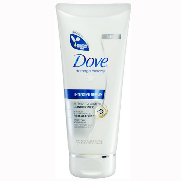 <b><a href="http://www.boots.com/en/Dove-intensive-repair-conditioner-180ml_1142693/" rel="nofollow noopener" target="_blank" data-ylk="slk:Dove Intensive Repair Express Conditioner, £3.39;elm:context_link;itc:0;sec:content-canvas" class="link ">Dove Intensive Repair Express Conditioner, £3.39</a></b><br><br>If your hair is in need of some serious TLC, look no further than this intensive conditioner from Dove that works its magic in just a few minutes. Simply lather it on when you're in the shower and you're left with lovely looking locks.