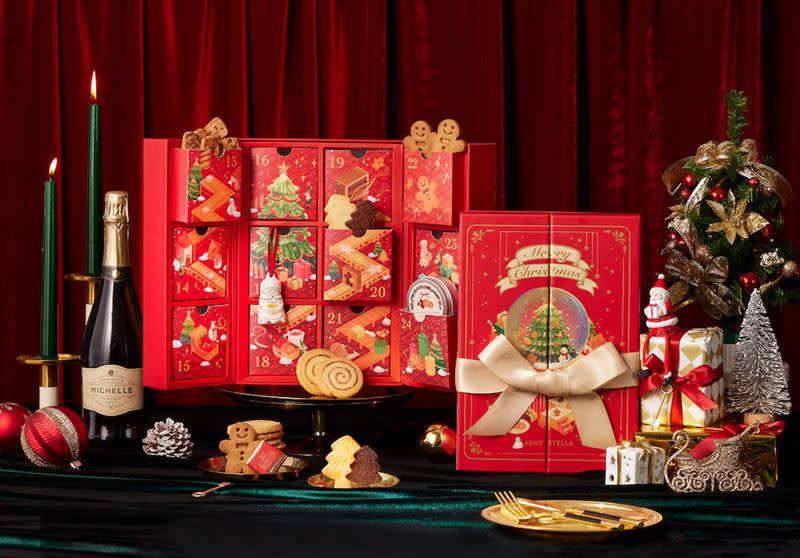 Aunt Stella詩特莉將於11月3日推出兩款聖誕禮盒，包含全新「聖誕餅乾夢工廠」倒數月曆禮盒。（圖／品牌提供）