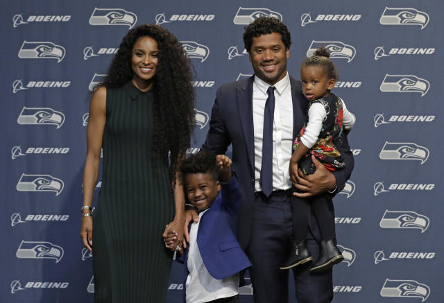 Ciara Dresses Son in Football Uniform Ahead of Russell Wilson's Game