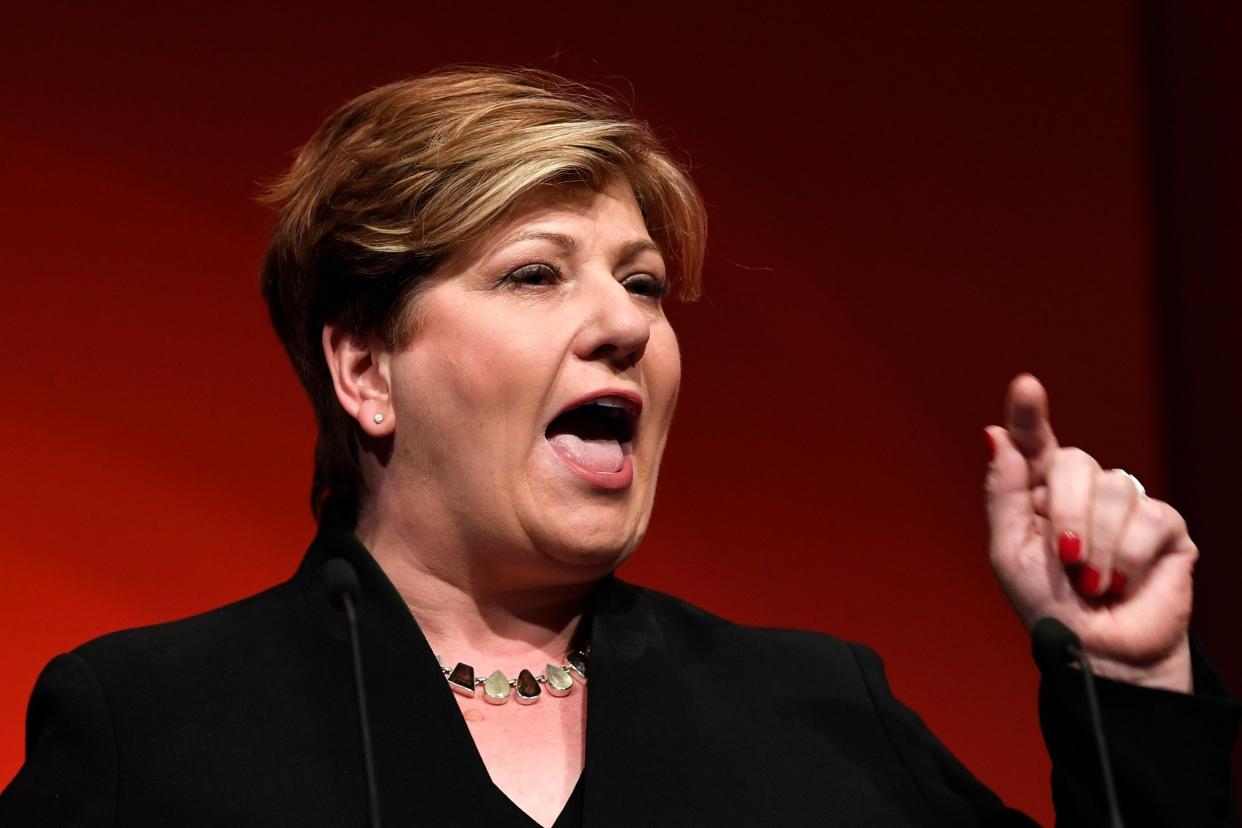 Shadow Foreign Secretary Emily Thornberry speaks at the Labour party conference: EPA