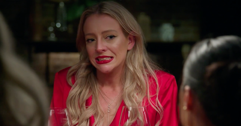 MAFS’ Lyndall Grace at the dinner party.