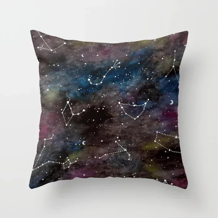 Zodiac Constellations Throw Pillow