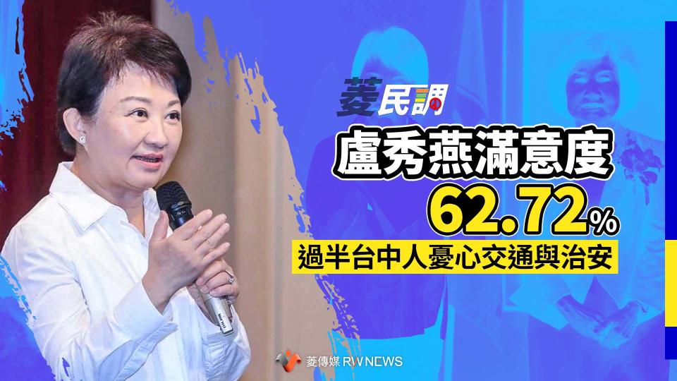 菱民調／盧秀燕滿意度62.72%　過半台中人憂心交通與治安