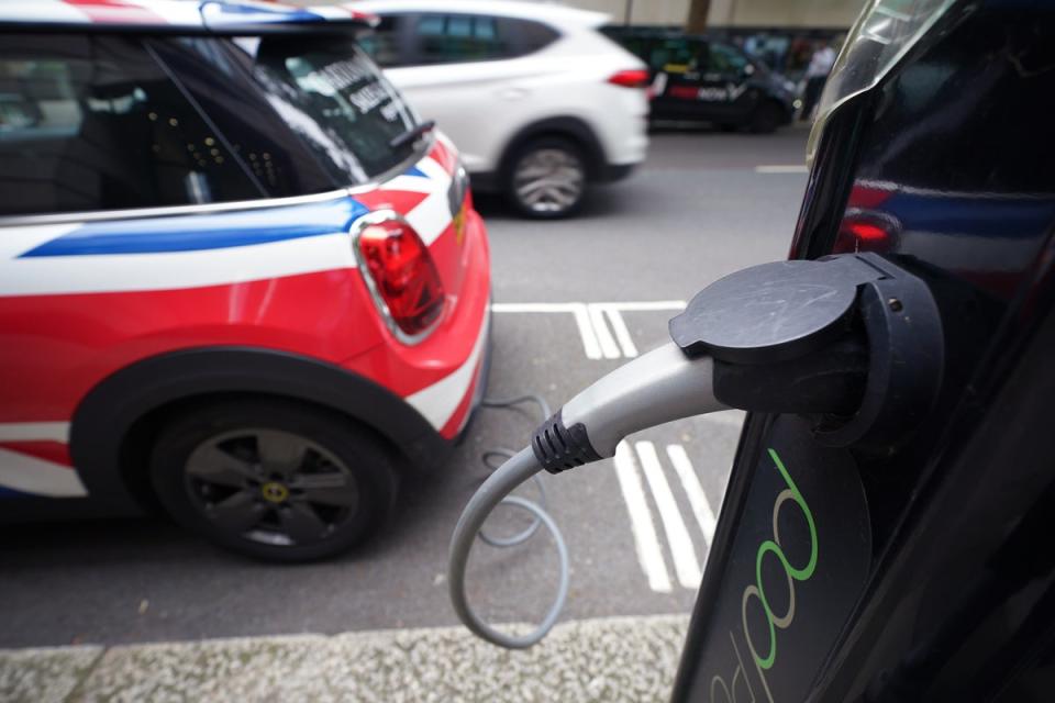 More than 10,000 electric vehicle charging points have been installed in London  (PA Archive)