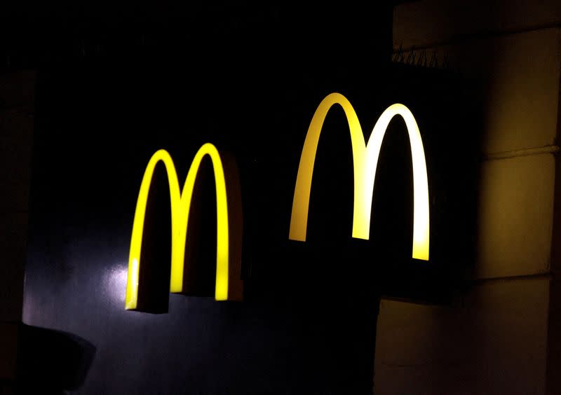 FILE PHOTO: McDonald's logo are seen in Nice