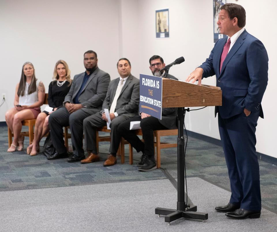 Governor Ron DeSantis visits Pensacola’s Warrington Preparatory Academy to discuss the passage of HB1285. The bill will beef up turnaround schools, restrict book challenges, and allow for military-friendly schools or Purple Star school districts.