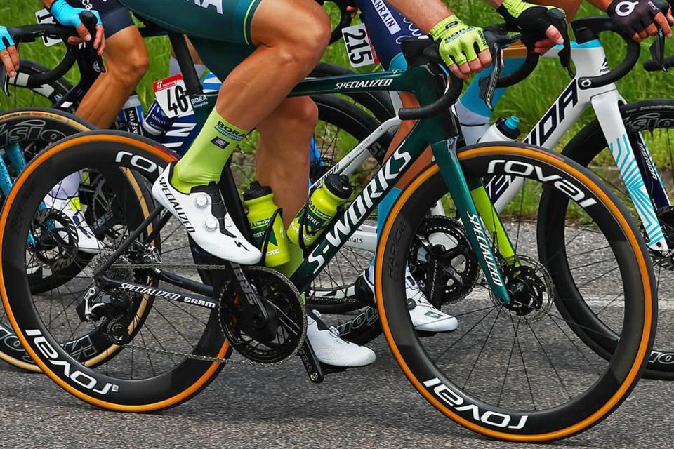 unreleased new SRAM Red road bike groupset, raced by Bora-Hansgrohe at the Tour of Hungary, photo by Sprint Cycling