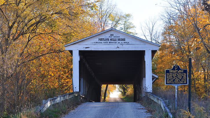 covered bridges portland mills bridge