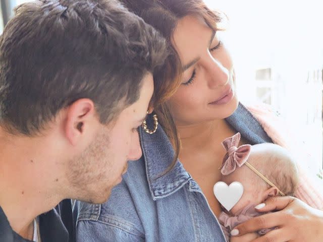 Nick Jonas Instagram Nick Jonas and Priyanka Chopra with their daughter Malti