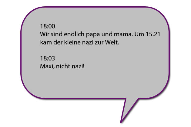 Wenn uns das Handy einen Streich spielt, macht die Autokorrektur aus dem süßen Nachwuchs einfach einen Nazi.