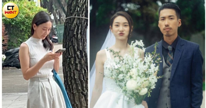 本刊捕獲新婚的李亦捷獨自在路邊滑手機。（圖／本刊娛樂組、取自IG）