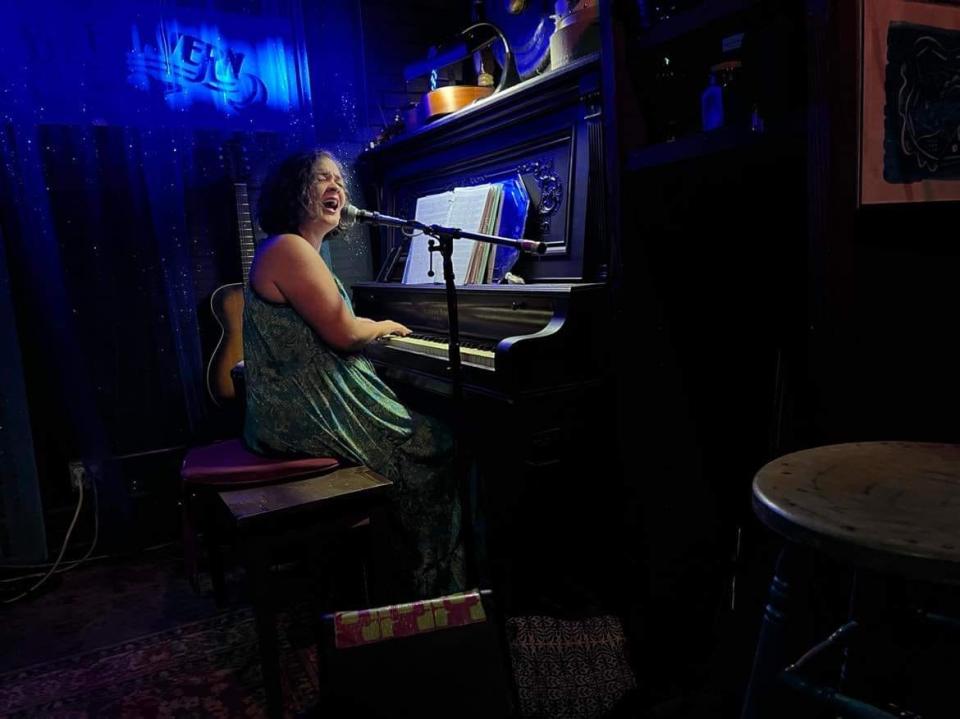 Singer Theresa Whichello plays Blue tavern Saturday Sept. 2, 2023.