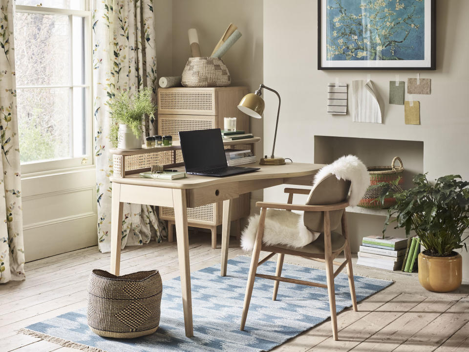 <p> Getting the balance between functionality, formality and fun can be tricky in a home office, especially in a rustic home But this is where country curtain ideas can really help. </p> <p> &apos;These may be our workspaces, but they&apos;re also where we live, where our kids draw and do homework, and where we do the household bills as well as our day job,&apos; says Andr&#xE9;a Childs, Editor of Country Homes &amp; Interiors magazine. &apos;Softening the decor, with carpet, rugs and furniture in natural materials can make put the &quot;home&quot; in home office. </p> <p> &apos;For a country-inspired scheme, I&apos;d look to floral and foliage-print fabrics that bring a touch of the rustic landscape inside.&apos; </p>