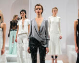 The Wes Gordan Spring 2013 collection is modeled during Fashion Week, Monday, Sept. 10, 2012, in New York. (AP Photo/Lisa Tolin)
