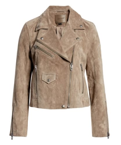 BLANKNYC Vital Signs Suede Moto Jacket (Image via Nordstrom)