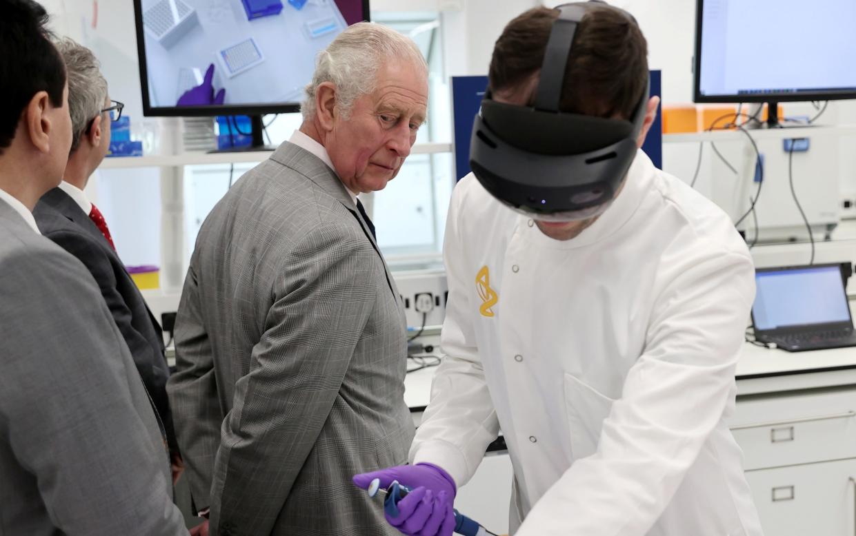 Prince Charles visits AstraZeneca's global R&D facility in Cambridge on Thursday - Chris Jackson/Pool via Reuters