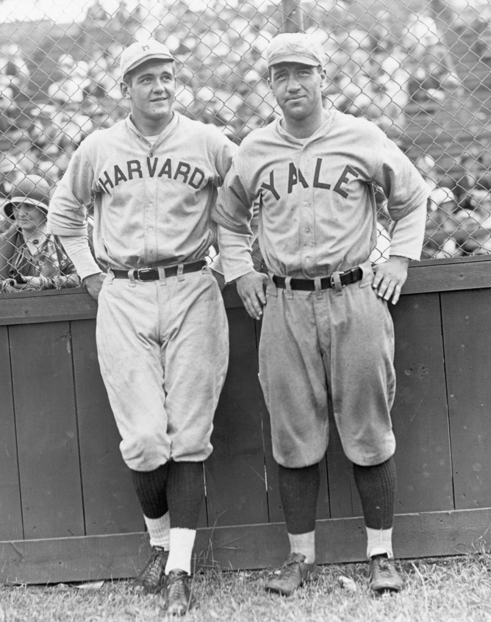 ben ticknor and fay vincent playing baseball