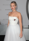 <p>Jennifer Lawrence präsentierte sich den Pressevertretern bei der “Passengers”-Premiere in Los Angeles in einer zauberhaften Dior-Robe mit bauschigem Tüllrock und Corsagen-Oberteil. Das Herz trägt der Star eindeutig auf dem rechten Fleck. Foto: Chelsea Lauren/REX/Shutterstock </p>