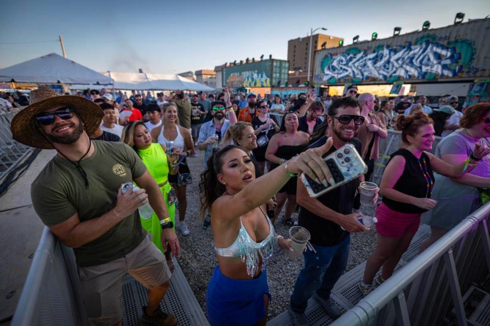 Fans enjoy the performance of DJ NOTD during Elsewhere Fest on Friday.