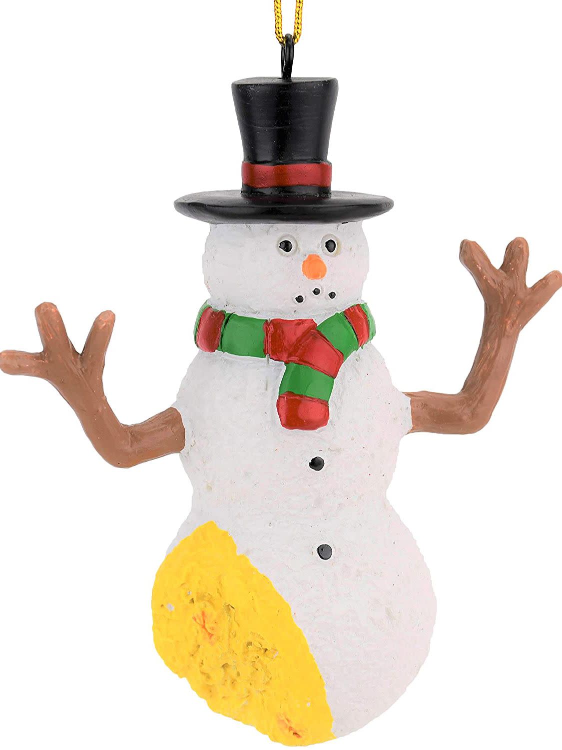 Tree Buddees Pee on Snowman Ornament