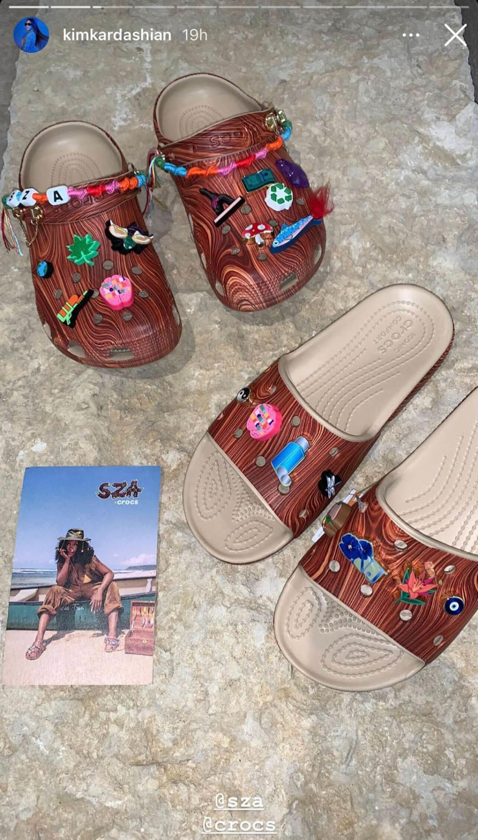 SZA x Crocs collaboration via Kim Kardashian Instagram story on April 28, 2022. - Credit: Courtesy of Kim Kardashian