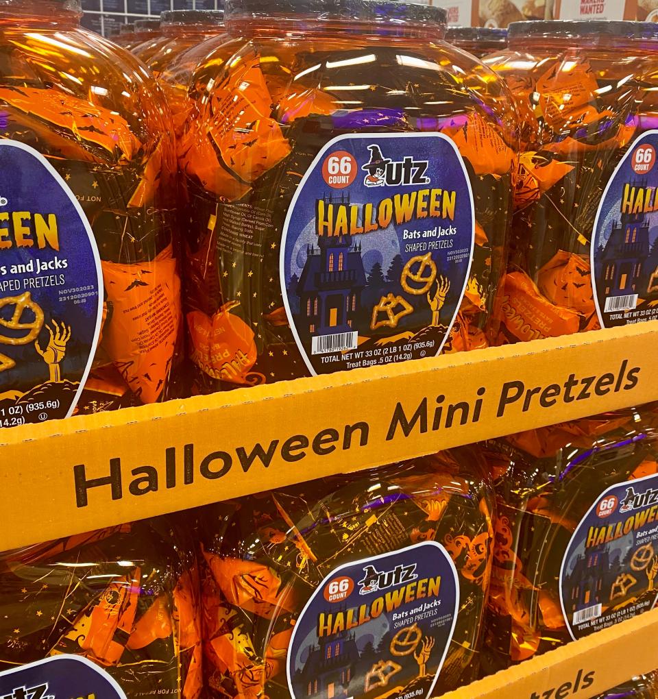 Utz Halloween Bats & Jacks Shaped Pretzels at Sam's Club.