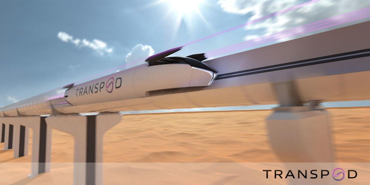 Über 1000 Kilometer pro Stunde soll der Hochgeschwindigkeitszug FluxJet schaffen (Bild: TransPod)