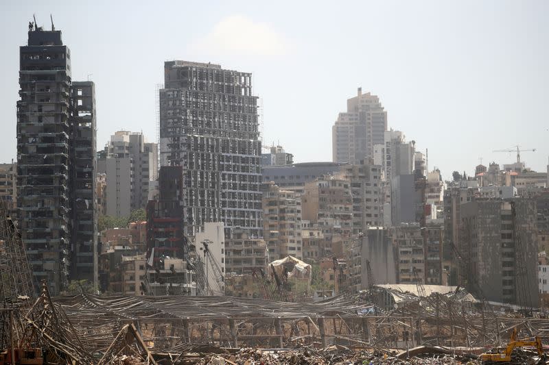 FILE PHOTO: Aftermath of blast in Beirut's port area