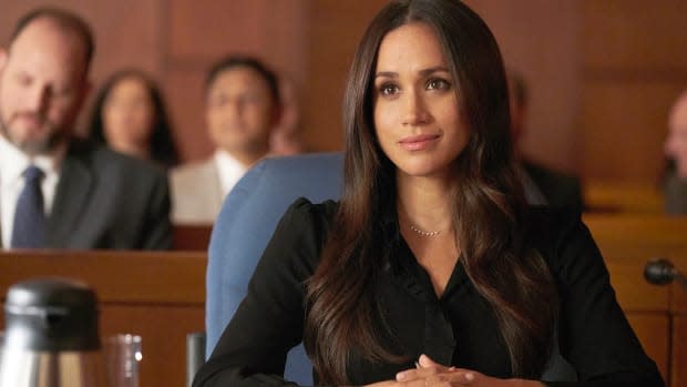 Meghan Markle as Rachel Zane on "Suits"<p>USA Network/NBCUniversal</p>