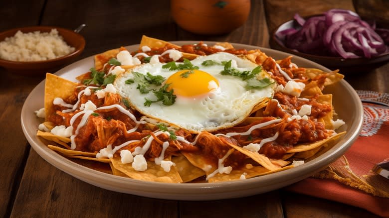 Platter of corned beef nachos