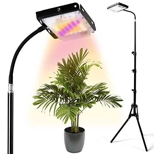 Marslight Grow Light with Stand, Full Spectrum 150W LED Floor Plant Light for Indoor Plants, On/Off Switch Height Adjustable 25-60 inches Tripod Feet Stand, Standing Floor Grow Lamp for Tall Plant